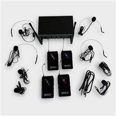 VocoPro 4-Channel Wireless Headset & Lapel Mic Digital-Quad-B1